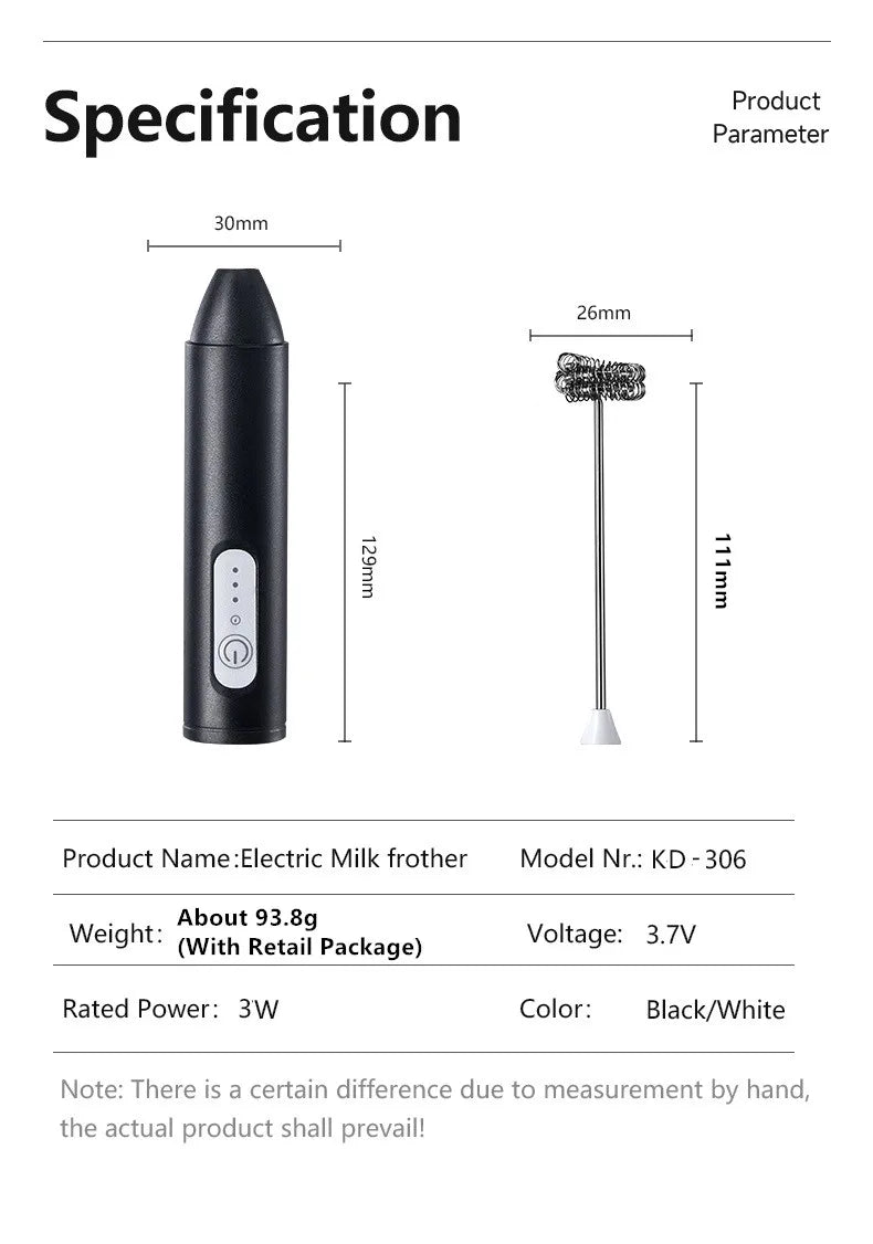 Batidor eléctrico recargable usb