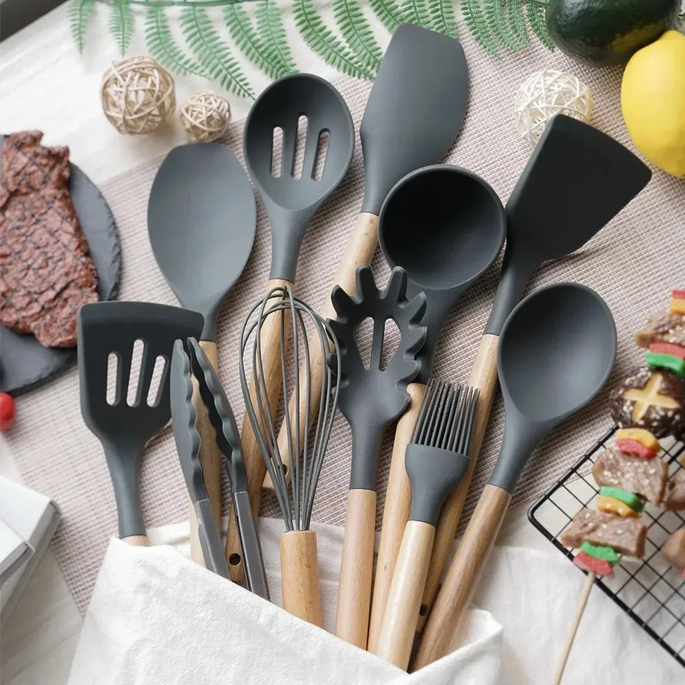 Juego de 12 utensilios de cocina de silicona