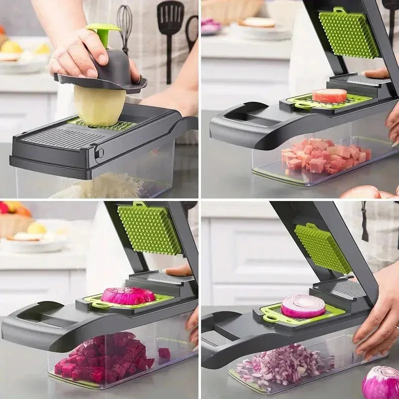 Picadora de verduras multifuncional 16 en 1