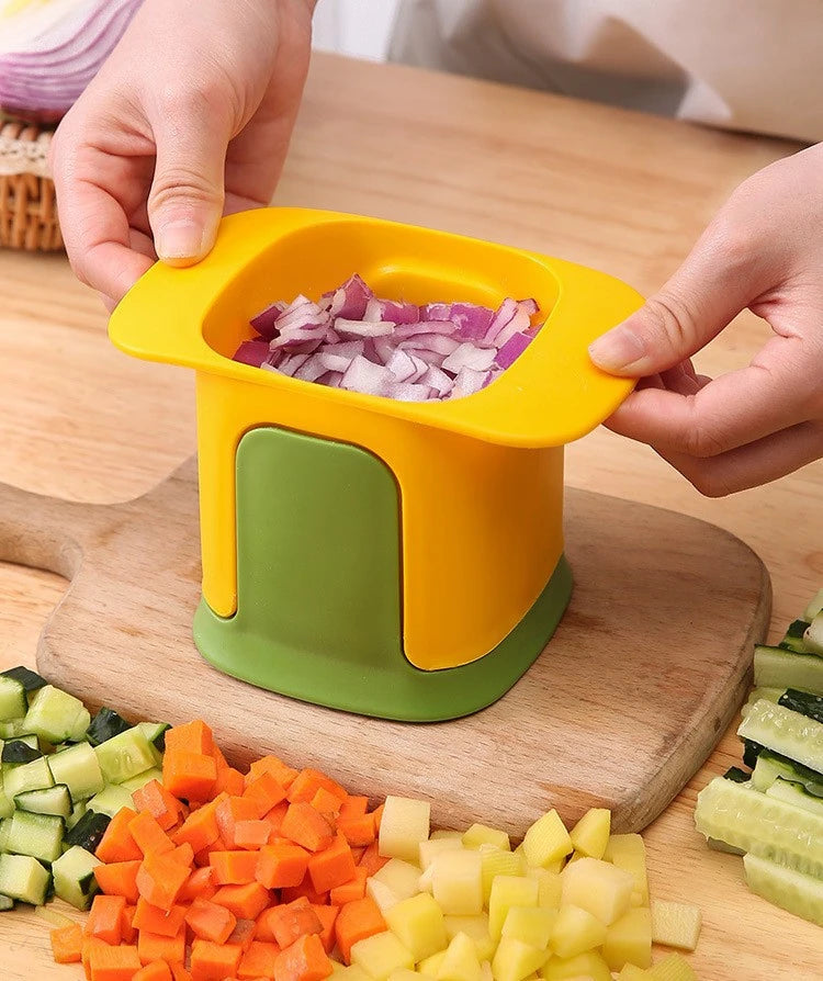 Cortador de Verduras y Papas en Cubos y Tiras