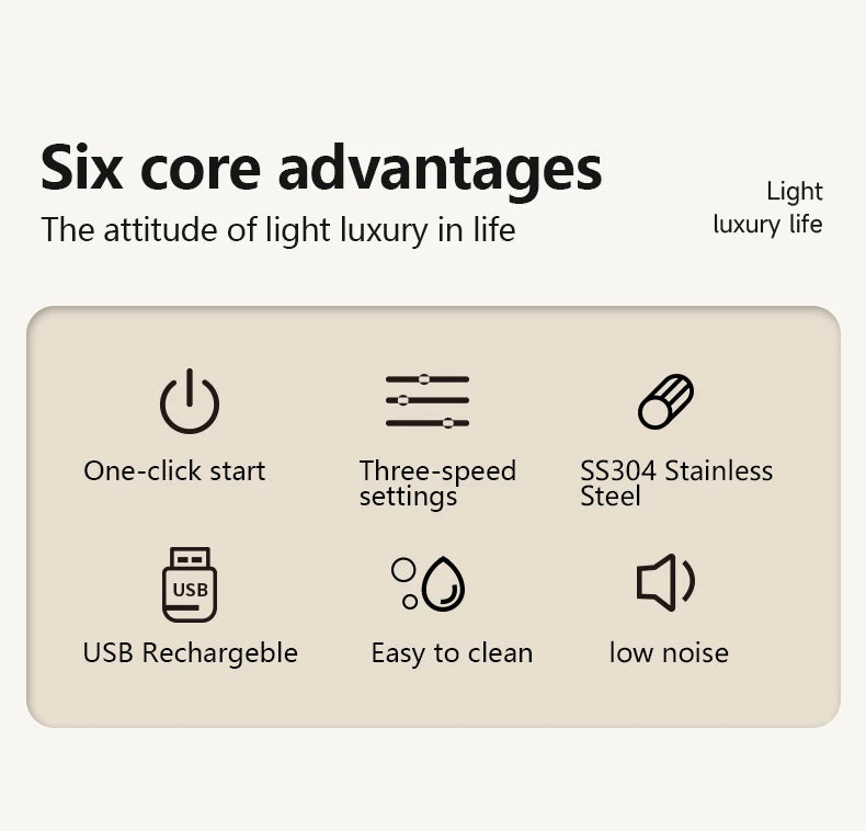 Batidor eléctrico recargable usb