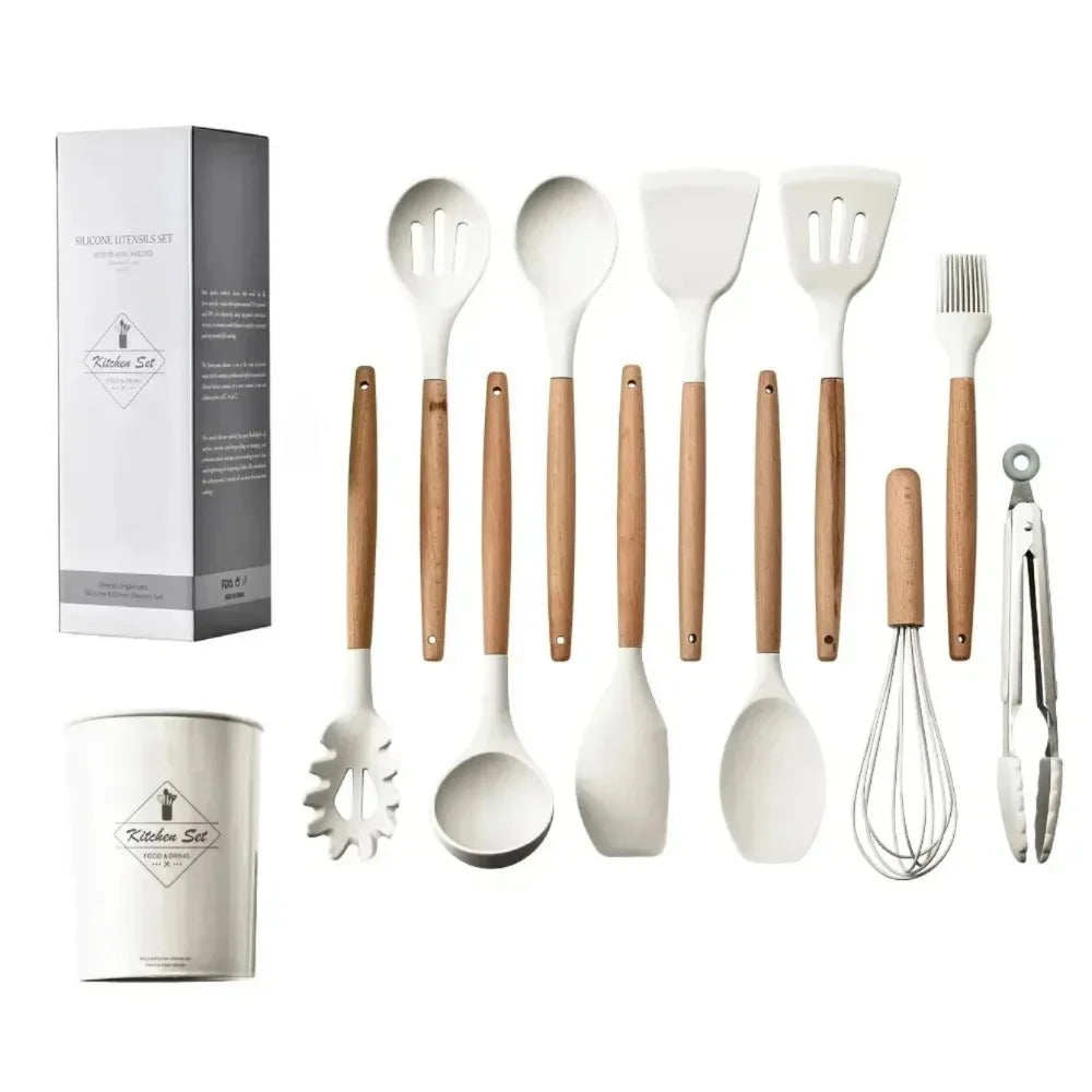 Juego de 12 utensilios de cocina de silicona
