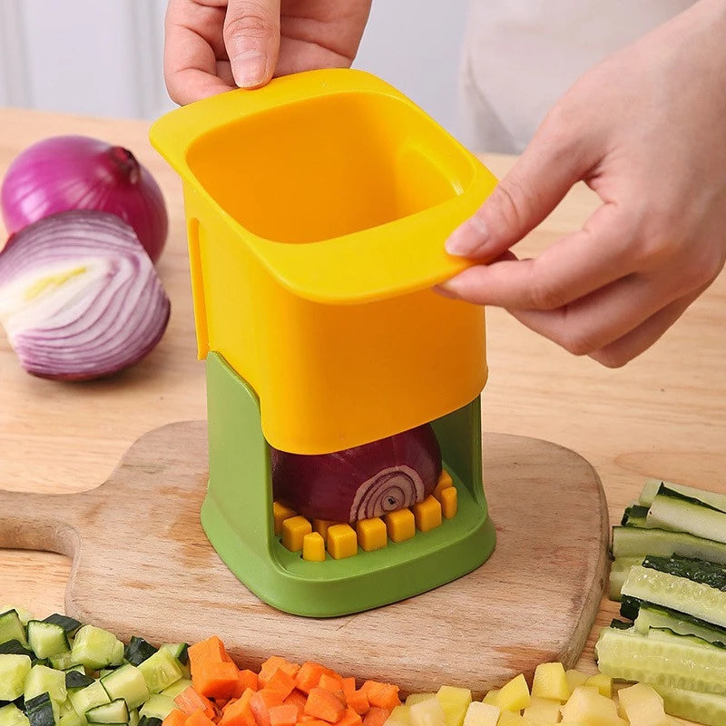 Cortador de Verduras y Papas en Cubos y Tiras