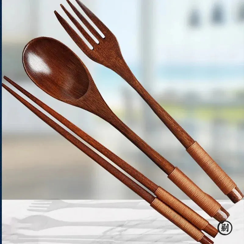 Set de Cubiertos Japonés de Madera