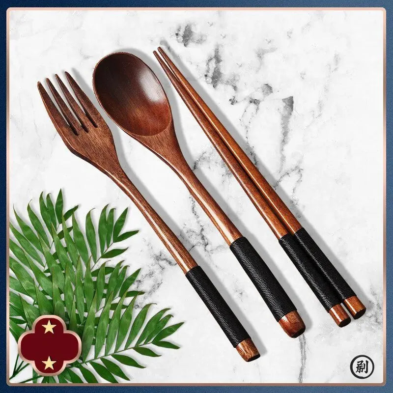 Set de Cubiertos Japonés de Madera